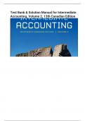 Test Bank & Solution Manual for Intermediate  Accounting, Volume 2, 13th Canadian Editio