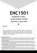 ENC1501 Assignment 2 (ANSWERS) 2024 - DISTINCTION GUARANTEED
