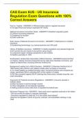CAS Exam 6US - US Insurance Regulation Exam Questions with 100% Correct Answers