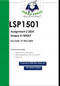 LSP1501 Assignment 2 (QUALITY ANSWERS) 2024