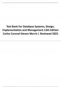 Test Bank For Database Systems, Design, Implementation and Management 13th Edition Carlos Coronel Steven morris
