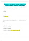 Orthotics Combined Written Exam Prep Questions and Answers Graded A+