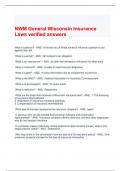 NWM General Wisconsin Insurance Laws verified answers