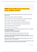 NWM General Wisconsin Insurance Laws verified answers.