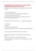 NSG 6005 Pharm Week 4 Respiratory, Asthma, COPD, AntiHistamines Quiz with correct answers|100% verified