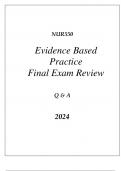 (SNHU online) NUR550 EVIDENCE BASED PRACTICE FINAL EXAM REVIEW Q & A 2024