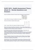 HLSC 2416 - Health Assessment Theory (Exam 2) – Review Questions and Answers