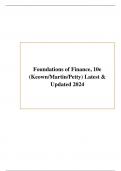Test Bank for Foundations of Finance, 10e (Keown/Martin/Petty) Latest & Updated 2024