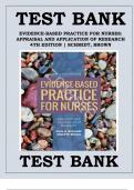 Test Bank For Evidence-Based Practice for Nurses: Appraisal and Application of Research 4th Edition by Nola A. Schmidt, Janet M. Brown, ISBN 978-1284122909, Chapter 1-19, Complete Guide A+