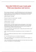 Maryville NURS 612 exam 2 study guide With Latest Questions And Answers