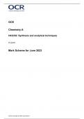 Ocr A Level Chemistry Paper 2 2023: H432/02: Synthesis and analytical techniques Question Paper & Mark Scheme
