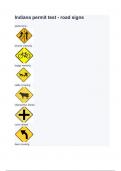 Indiana permit test - road signs Questions & answers
