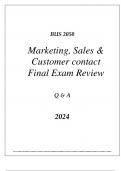 (WGU D077) BUS 2050 CONCETS IN MARKETING, SALES, & CUSTOMER CONTACT FINAL EXAM
