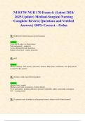 NUR170/ NUR 170 Exam 4: (Latest 2024/ 2025 Update) Medical-Surgical Nursing Complete Review| Questions and Verified Answers| 100% Correct – Galen