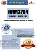 HRM3704 Assignment 3 (WRITTEN) 2024 - DUE 15 April 2024