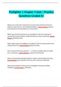 Firefighter 1 Chapter 3 Quiz | Practice Questions Graded A+