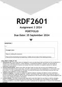 RDF2601 Assignment 3 (PORTFOLIO ANSWERS) 1 2024 - DISTINCTION GUARANTEED