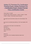 Adobe CC Premiere Pro Certification Practice Exam, Adobe Premiere Pro - Certification Exam, Adobe Premier FULL Certification Guide