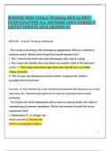 NURSING MISC Critical Thinking HESI A2 BEST  EXAM SOLUTION ALL ANSWERS 100% CORRECT  LATEST UPDATE 2024 GRADED A+