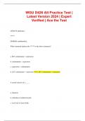 WGU D426 Alt Practice Test | Latest Version 2024 | Expert Verified | Ace the Test