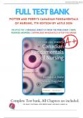 Test Bank For Potter and Perry's Canadian Fundamentals of Nursing, 7th Edition by Astle | 9780323870658 | |Chapter 1-49 |All Chapters with Answers and Rationals||Latest 2024
