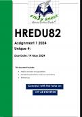 HREDU82 Assignment 1 (QUALITY ANSWERS) 2024 - 5 RESEARCH TOPICS INCLUDED