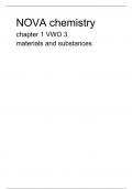 NOVA chemistry  chapter 1 VWO 3  materials and substances