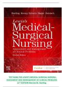 TEST BANK FOR LEWIS’S MEDICAL SURGICAL NURSING: ASSESSMENT AND MANAGEMENT OF CLINICAL PROBLEMS 11TH EDITION Marrian M. Harding.