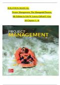 Project Management: The Managerial Process, 8th Edition Solution Manual By Erik Larson and Clifford Gray, Verified Chapters 1 - 16, Complete Newest Version