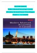 Solution Manual For Modern Advanced Accounting In Canada, 10th Edition By Darrell Herauf, Chima Mbagwu, Verified Chapters 1 - 12, Complete Newest Version