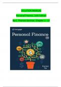 Solution and Answer Guide for Personal Finance, 14th Edition By E. Thomas Garman, Verified Chapters 1 - 17, Complete Newest Version