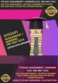 OTE2601 Assignment 1 Answers | 3rd May 2024 | In-depth Answers provided ensuring a DISTINCTION!