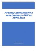 PYC4805 Assignment 2 2024 (594952) - DUE 24 June 2024