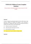 NURS 6521 Midterm Exam (Complete Solution)