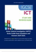Motor Vehicle Investigation (MPTC) Study Guide Exam Questions and Answers 2024-2025.