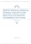 DEWITS MEDICAL SURGICAL NURSING CONCEPTS AND PRACTICE 4TH EDITION STROMBERG TEST BANK