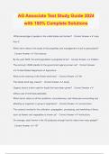 AG Associate Test Study Guide 2024 with 100% Complete Solutions