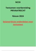 NCOI korte, beknopte tentamen samenvatting Privaatrecht 2024