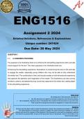 ENG1516 Assignment 2 (COMPLETE ANSWERS) 2024 (247424) - DUE 20 May 2024