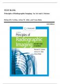 Test Bank - Principles of Radiographic Imaging: An Art and a Science, 6th Edition (Carlton, 2020), Chapter 1-42 | All Chapters