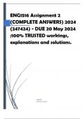 ENG1516 Assignment 2 (COMPLETE ANSWERS) 2024 (247424) - DUE 20 May 2024 ;100% TRUSTED workings, explanations and solutions.