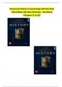 American History Connecting with the Past  15th Edition By Alan Brinkley - Test Bank Chapter (1 to 32)