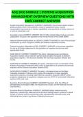 ACQ 1010 MODULE 1 SYSTEMS ACQUISITION MANAGEMENT OVERVIEW QUESTIONS WITH 100% CORRECT ANSWERS|100% verified