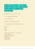 OMIS 442 EXAM 2 ACTUAL QUESTIONS AND ANSWERS 2024 WITH COMPLETE SOLUTION