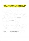 WGU C189 CHAPTER 6 – ARRAYS EXAM 2024 WITH 100% CORRECT ANSWERS