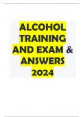 ALCOHOL TRAINING AND EXAM & ANSWERS