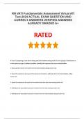 RN VATI Fundamentals Assessment Virtual ATI Test-2024 ACTUAL EXAM QUESTION AND CORRECT ANSWERS VERIFIED ANSWERS ALREADY GRADED A+