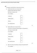AQA Chemistry GCSE - Chemical Bonds - Ionic, Covalent and Metallic 10 Exam Questions and Complete Solutions