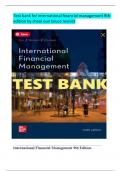 Solution Manual for International Financial Management, 9th International Edition By Cheol Eun, Bruce G. Resnick, Verified Chapters 1 - 21, Complete Newest Version