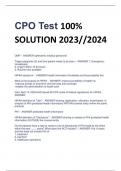 CPO Test 100%  SOLUTION 2023//2024